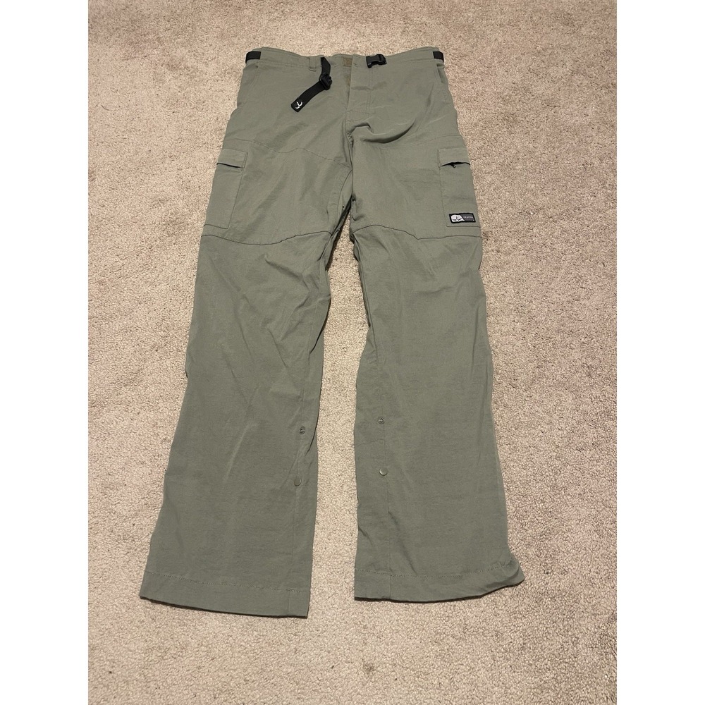 PrAna Pants Size L Green Cargo Nylon Hiking Men's